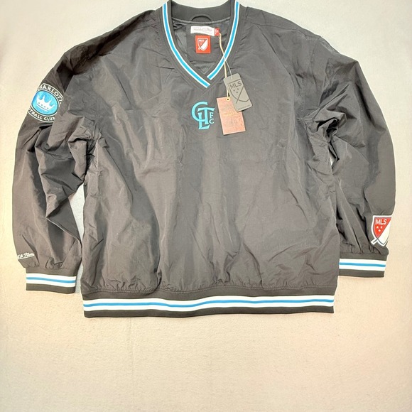 Mitchell & Ness‎ MLS Charlotte FC Pullover Windbreaker Jacket 2XL NWT - Picture 1 of 14